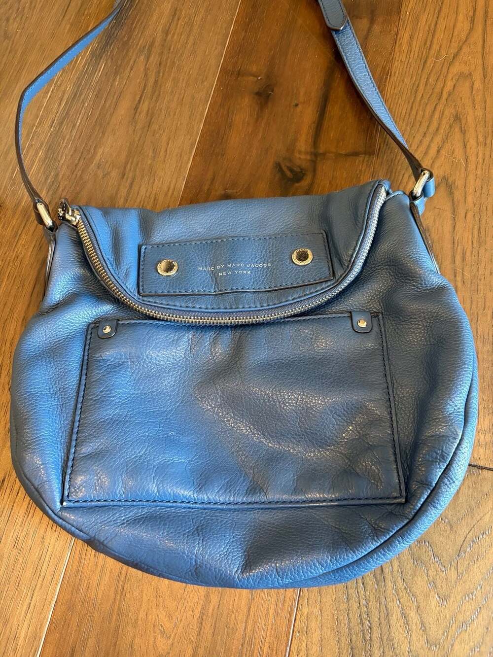 Marc by Marc Jacobs Preppy Leather Natasha Crossbody Bag Blue